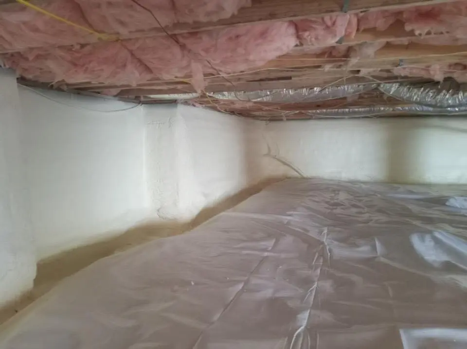 Crawl space encapsulation with closed-cell spray foam for Roof Leak Repair in Mahtomedi